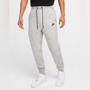 Nike Sportswear Tech Fleece Joggers Grey Heather Black Mens L Cotton Poly
